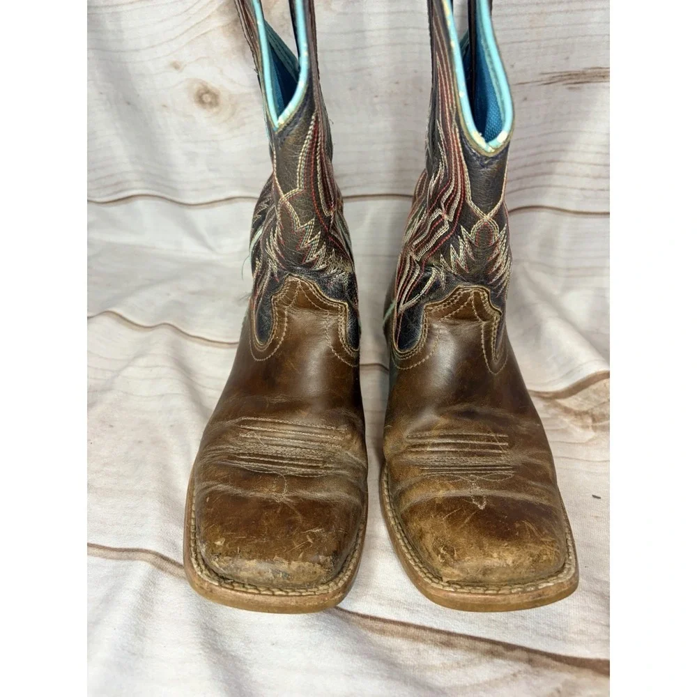 Ariat Youth 1.5 Brown‎ Western Boots Girls Boys Leather